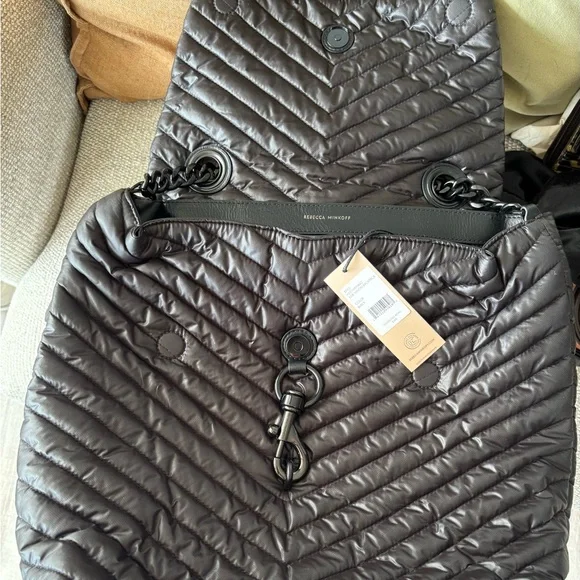 New with tags Rebecca Minkoff Black Nylon Quilted Women's Backpack. - Picture 2 of 7